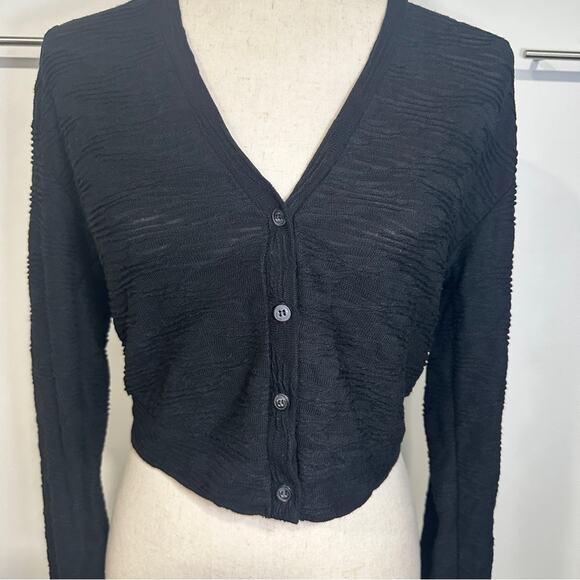 Walter Baker Size XS Black Melinda V-Neck Button Down Top Neutral Monochrome - Picture 4 of 12